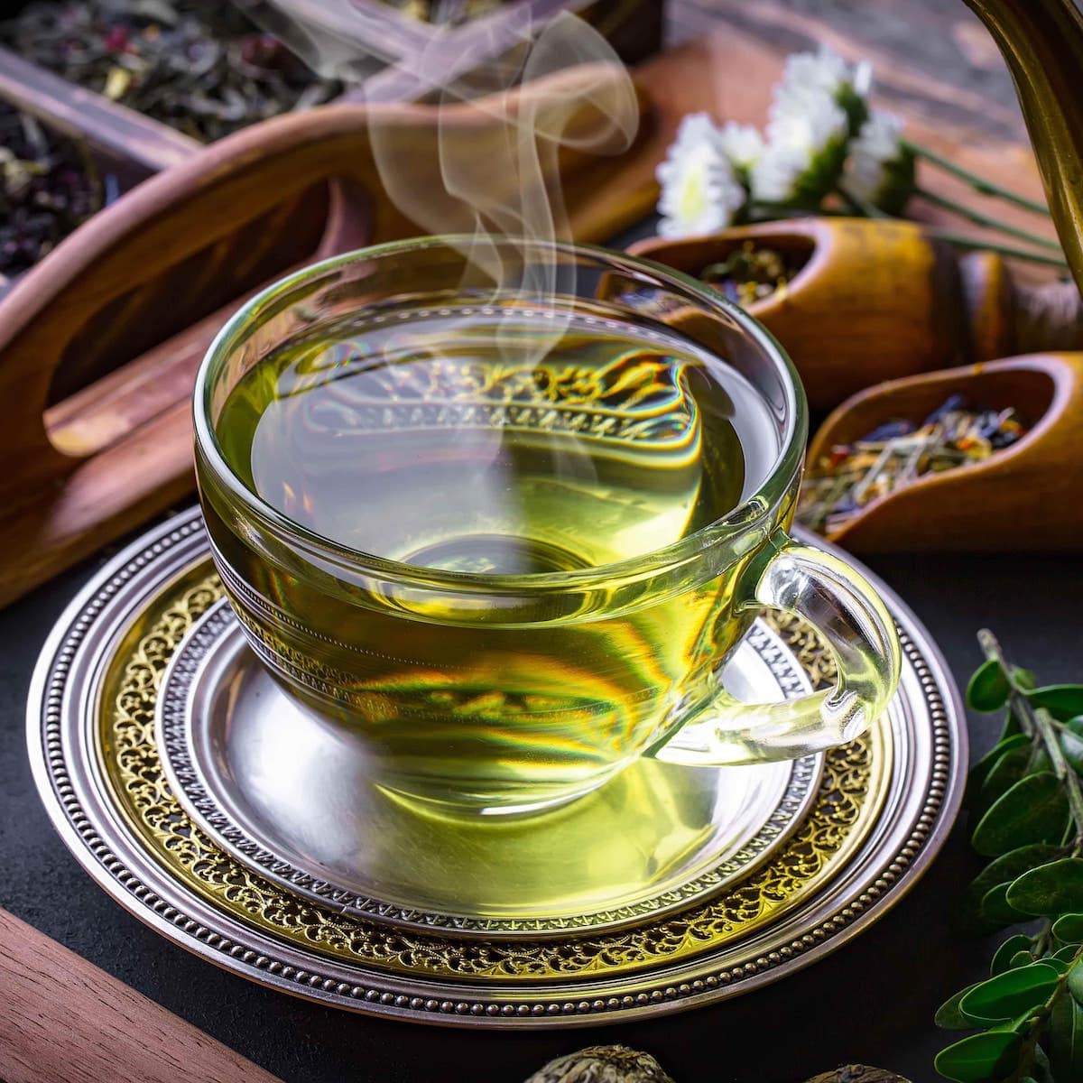 Jasmine Yin Hao Green Tea-6oz Pouch + Violet Glass Apothecary Jar-Magic Hour