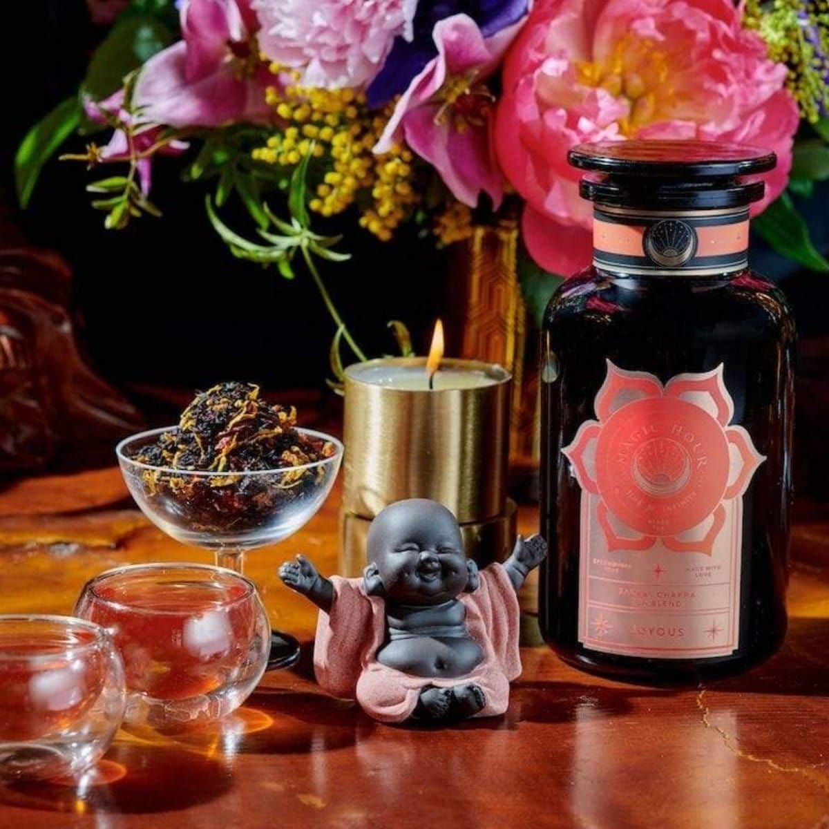 Joyous™ : Tea for the Sacral Chakra-6oz Violet Glass Apothecary Jar-Magic Hour