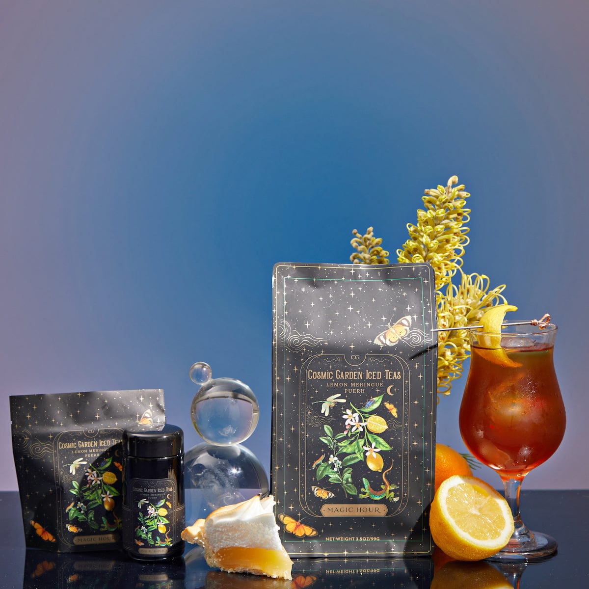 Puerh Black Tea | Lemon Meringue Puerh Black Iced Tea | Magic Hour Tea