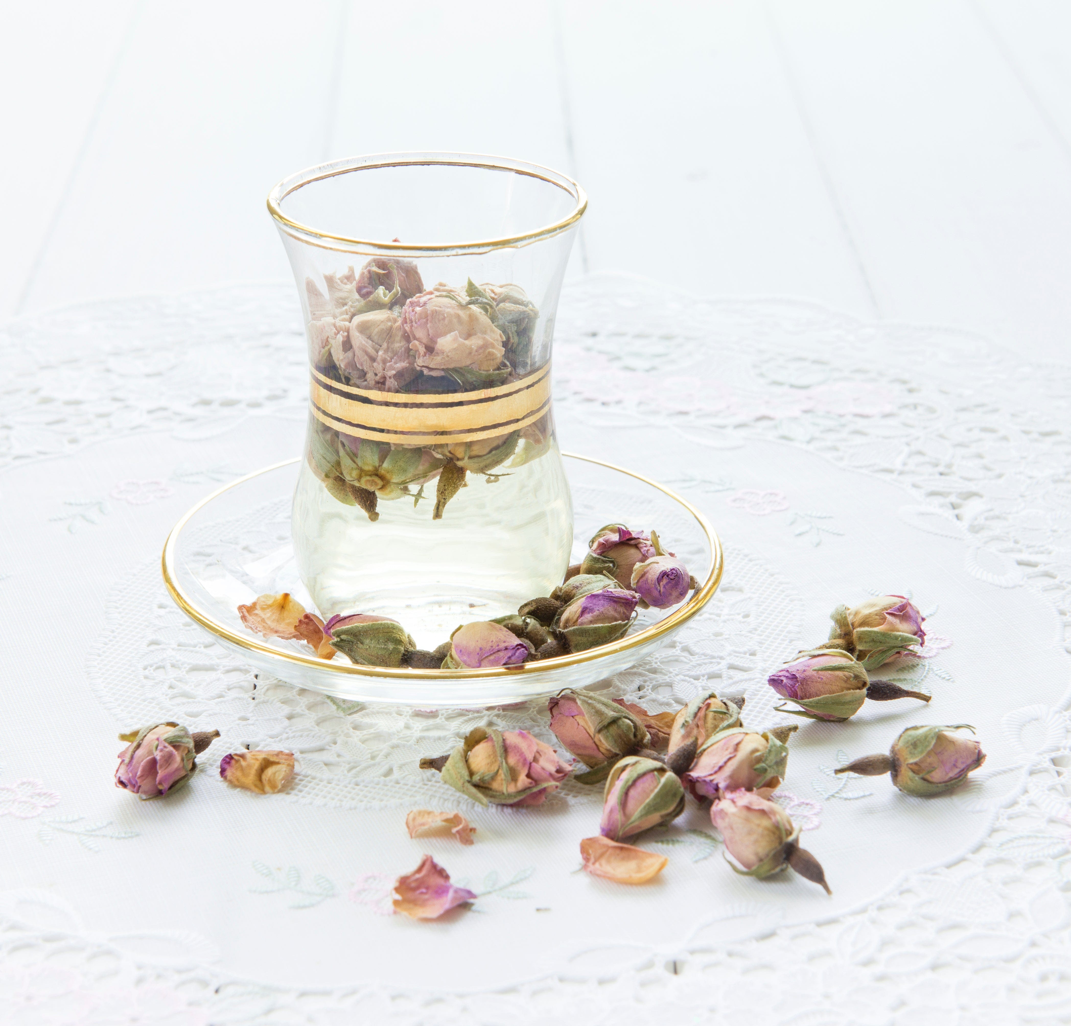 Libra- Pistachio-Rose Persian Love Cake Tea with White Pearls &amp; Shatavari