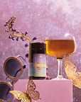 Mercury Mint Nighttime: Vanilla Mint Lavender Jasmine Tea- Caffeine Free!-Violet Glass Traveler Jar (10-15 Cups)-Magic Hour