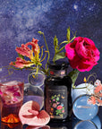 Passionfruit Green with Roses Iced Tea-Violet Glass Apothecary Jar (Includes with 12 Cold-Steep Sachets)-Magic Hour