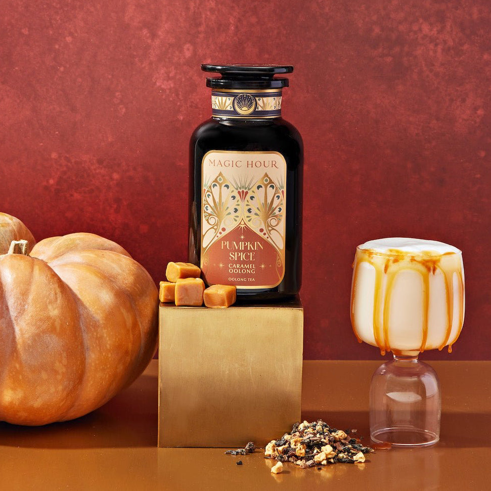 Pumpkin Spice Caramel Oolong-Violet Glass Apothecary Jar (up to 60 cups)-Magic Hour