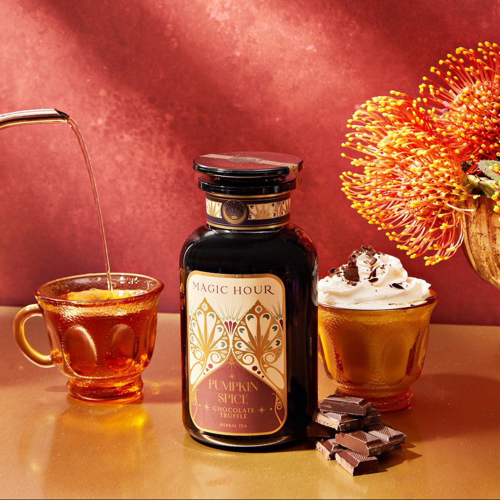 Pumpkin Spice Chocolate Truffle-Violet Glass Apothecary Jar (up to 75 cups)-Magic Hour