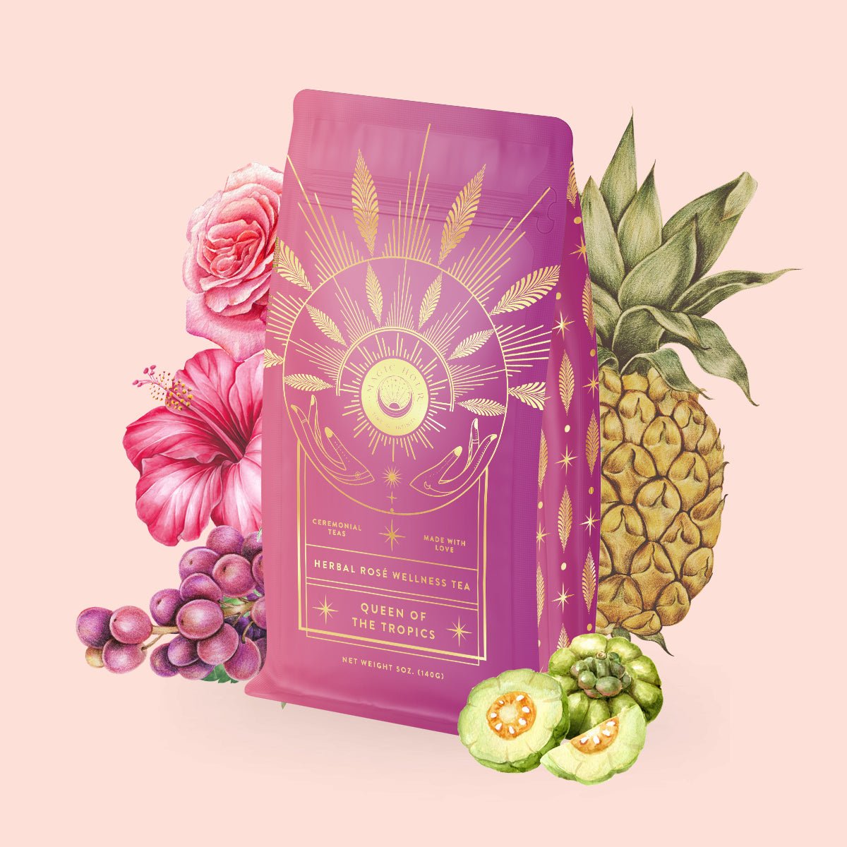 Queen of the Tropics: Rosé all Day Alternative Tea-5oz Luxe Refill Pouch (65+ Cups)-Magic Hour