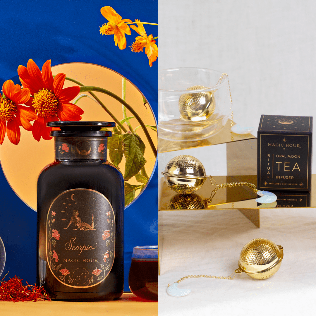 Astrology Sign Tea Apothecary Jar Gift Set
