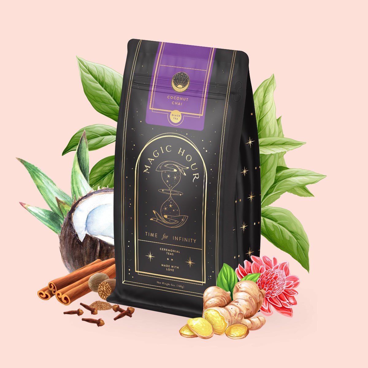 Zhena’s Original Coconut Chai Black Tea Refill Pouch-6oz Refill Pouch (75+ Cups)-Magic Hour